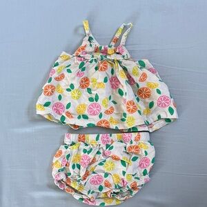 Cat & Jack Citrus Print bloomer Set 12m